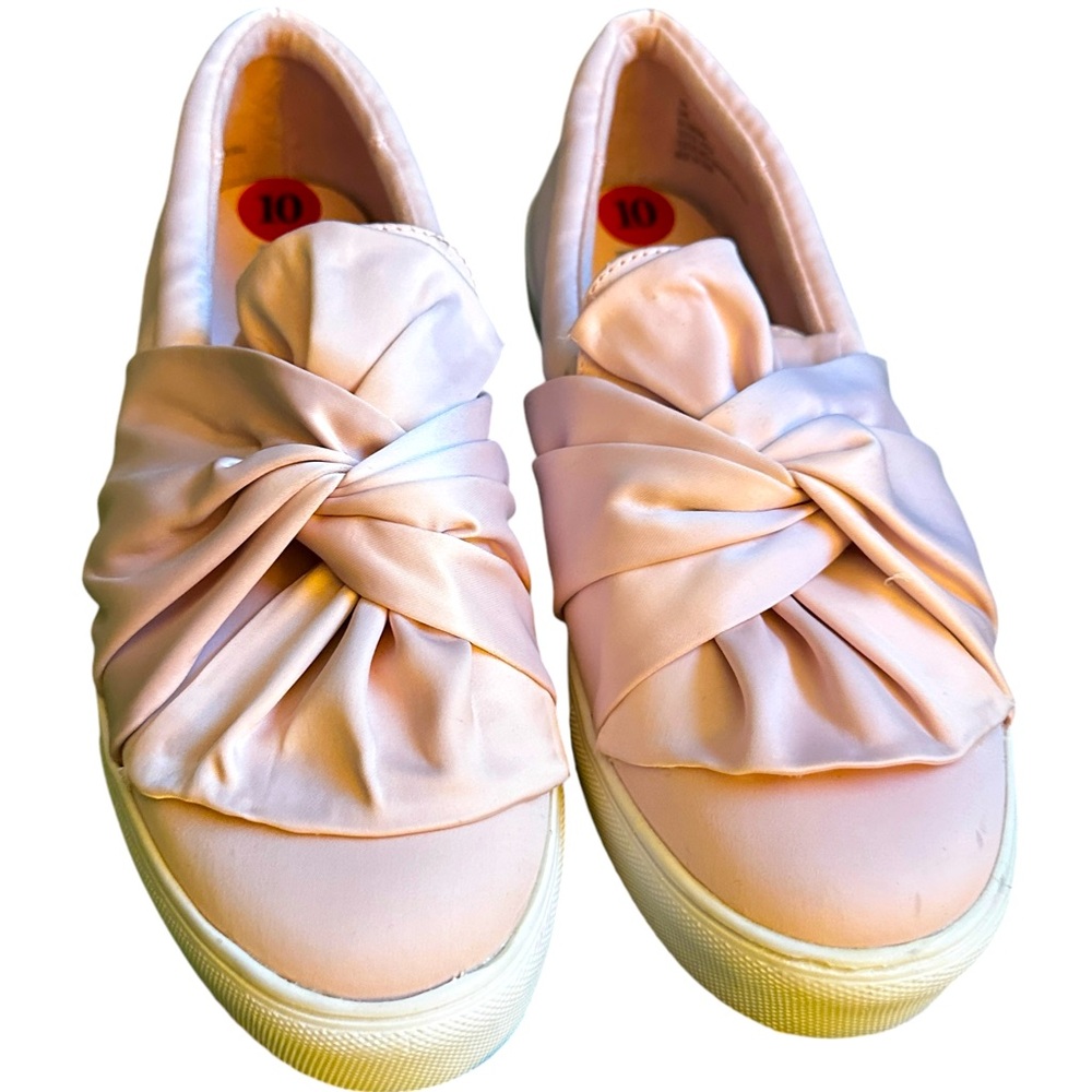 MIA Marley Slip On Blush Pink Satin Shoe Fashion Sneaker Slide On  Size 10